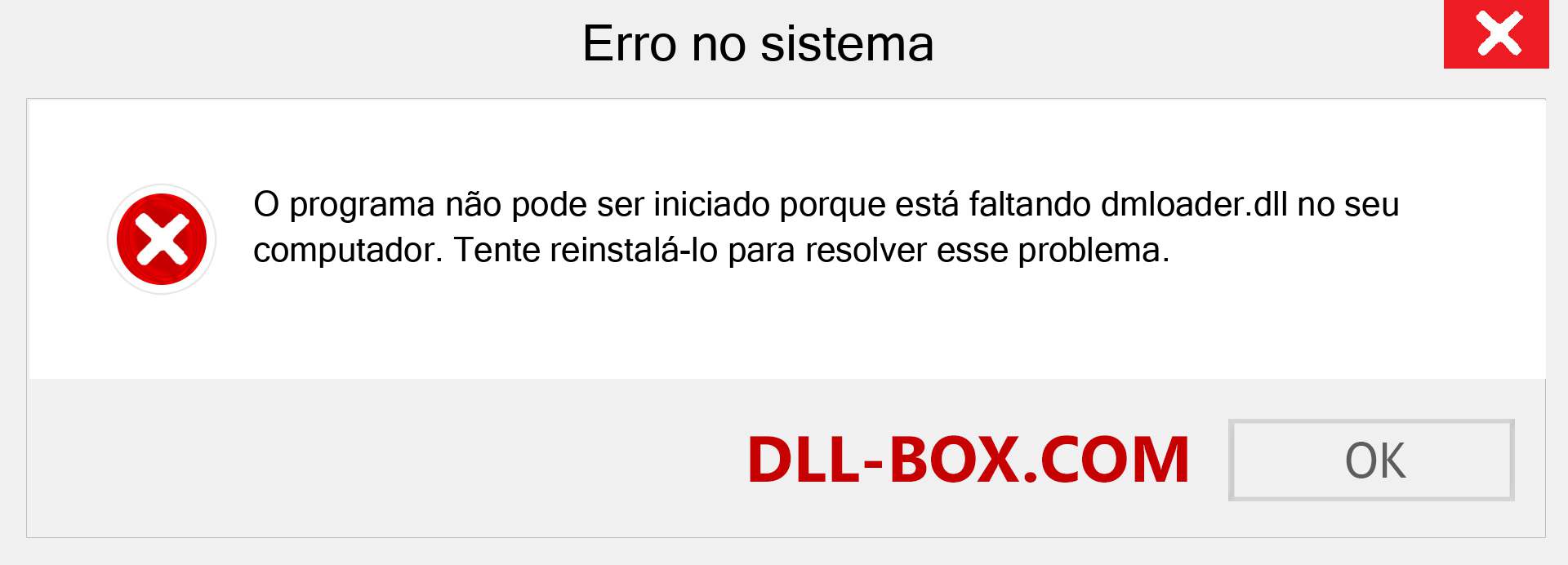 Arquivo dmloader.dll ausente ?. Download para Windows 7, 8, 10 - Correção de erro ausente dmloader dll no Windows, fotos, imagens