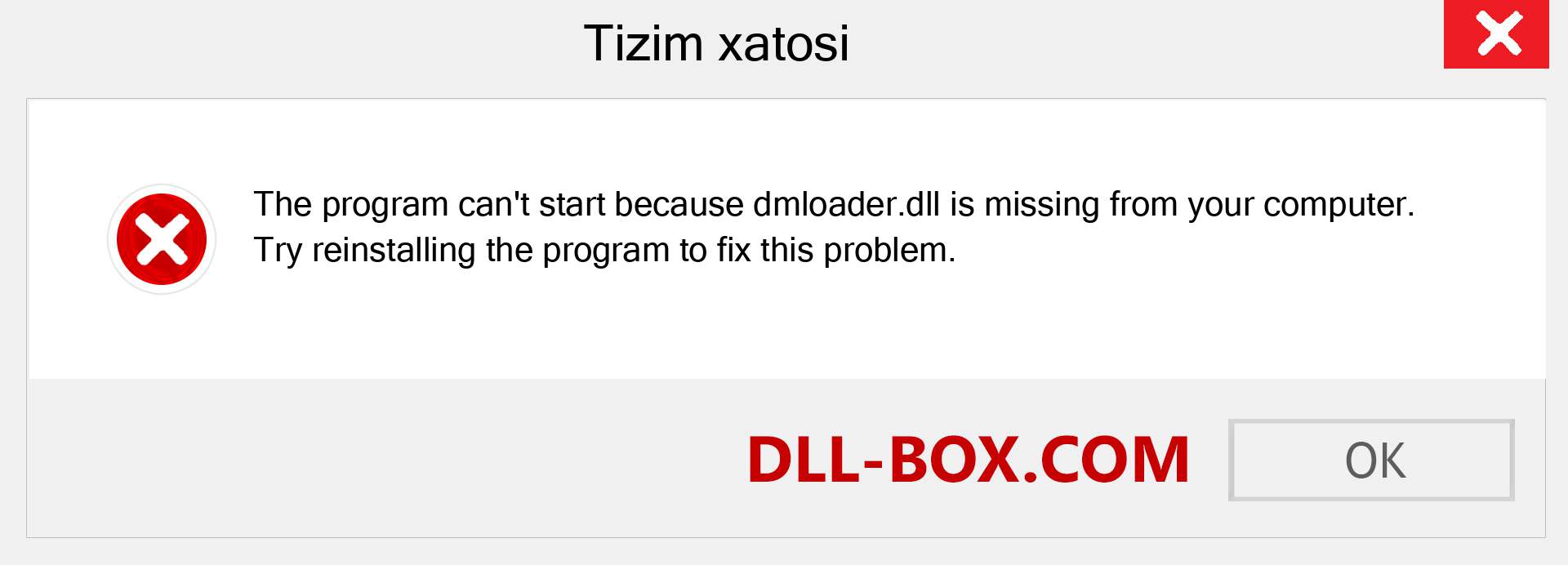 dmloader.dll fayli yo'qolganmi?. Windows 7, 8, 10 uchun yuklab olish - Windowsda dmloader dll etishmayotgan xatoni tuzating, rasmlar, rasmlar